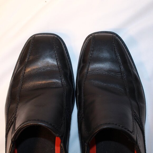 Rockport Size 8.5 Wide Black Leather STYLE LEADER 2 Bike Toe Slip On Loafer - Picture 11 of 13